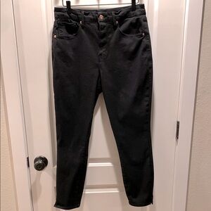 Good American Good Waist Crop ankle slits